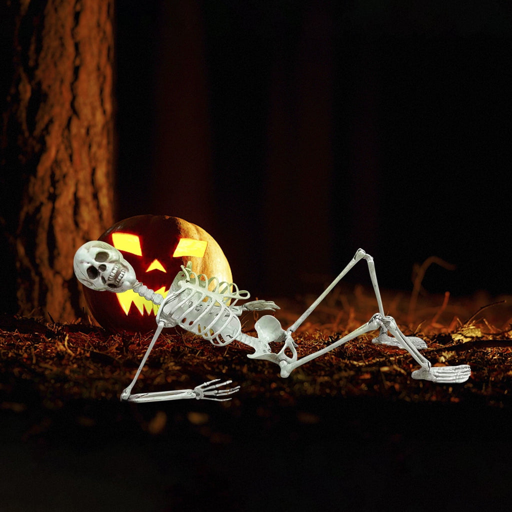 Halloween Skeleton Snake Prop Realistic Scary Serpent Decorative Ornament, Spooky Scene Setup Skeleton Decor Haunted House Party Prop, Home Shop Display Halloween Skeleton Holiday Ornament Gift