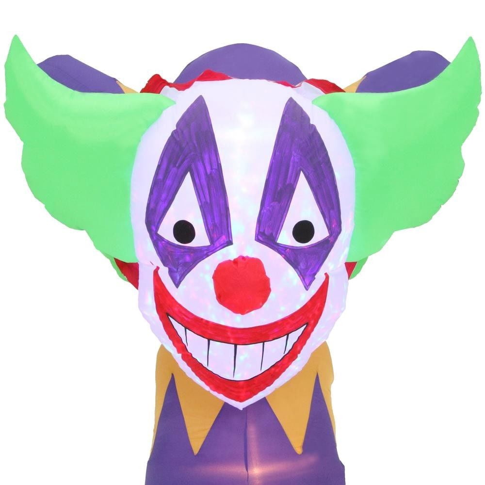 Gemmy Kaleidoscope Clown Airblown Halloween Yard Inflatable, 7.5'