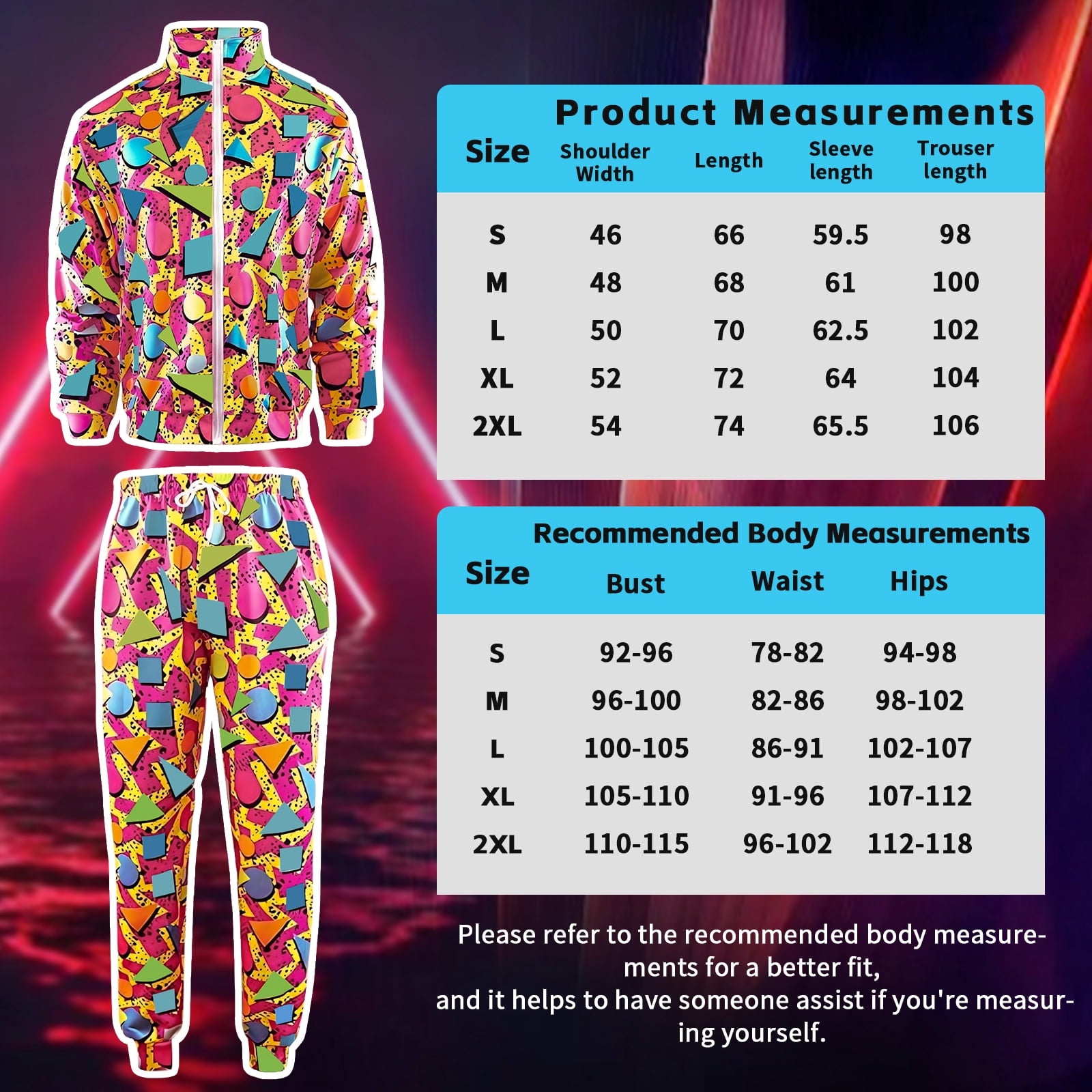 GYQMBT 80s 90s Men's Sportswear, Party Hip Hop Windbreaker 90s Disco Sportswear, 80s Adult Bizarre Costume 8 Piece Set, Black, M