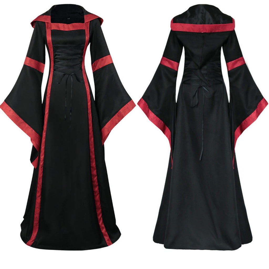 LYXSSBYX Womens Long Sleeve Dresses Clearance Renaissance Dress Medieval Costume Women Festival Costumes Midevil Gothic Gown