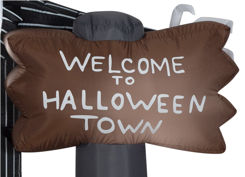 Gemmy Industries Yard Inflatables Nightmare Before Christmas Halloween Town Scene, 6 ft