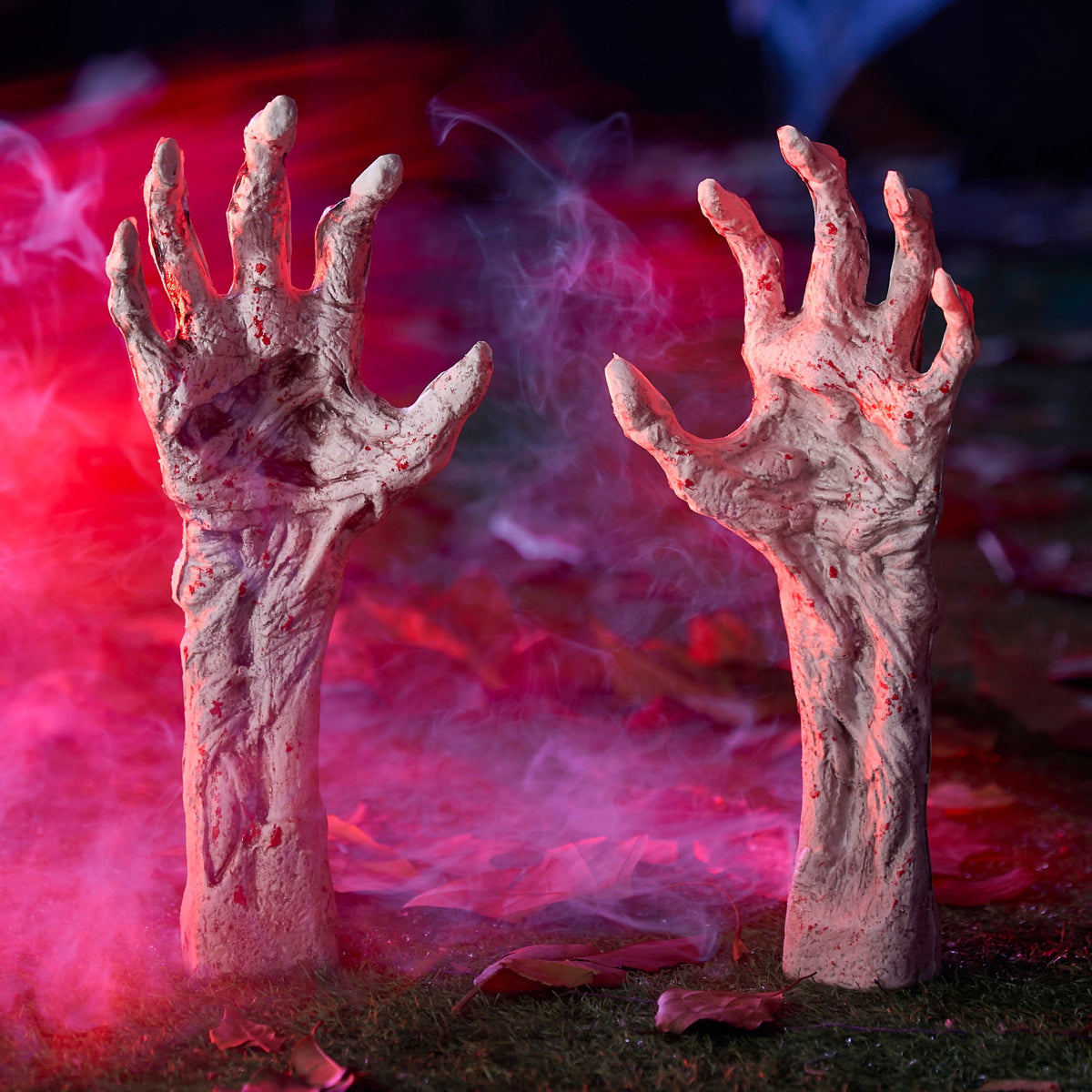 Joyfy 3 Pack Halloween Light up Skeleton Decorations Outdoor,Halloween Graveyard Spooky Skull Stakes Pathway Lights for Halloween Props Yard Decor