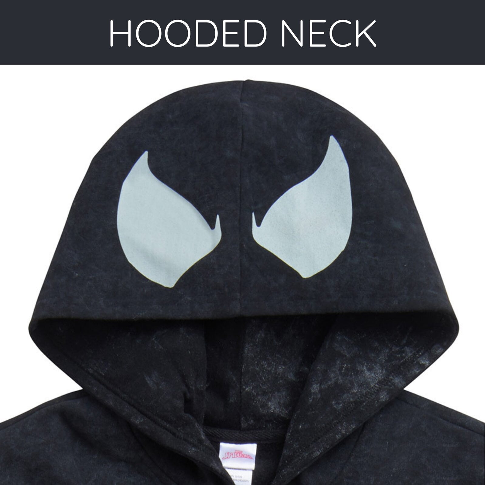 Marvel Spider-Man Adult Men or Women Cosplay Fleece Zip-Up Hoodie Miles Morales Charcoal