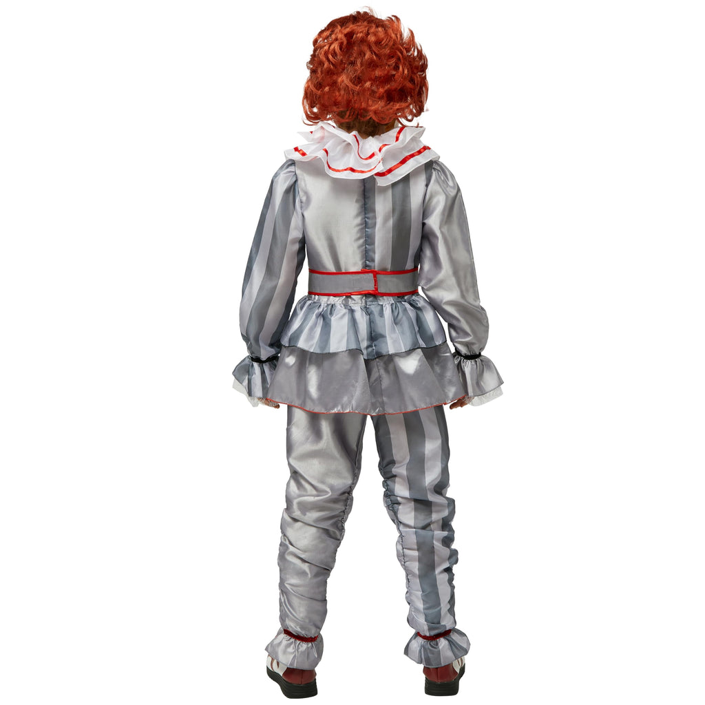 Joyfy Girls Clown Costume, Evil Clown Dress, Halloween Scary Jester Costume for Girls Halloween Dress Up, Fancy Dress Cosplay Party
