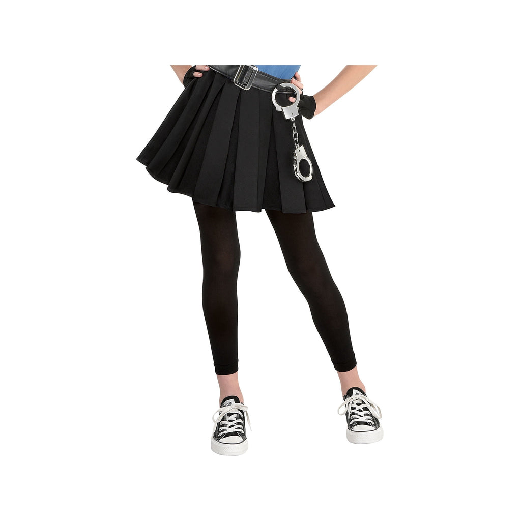 Cop Cutie Costume Set (X-Large 14-16) - Includes Dress, Hat, Belt, Fingerless Gloves, Footless Tights, Handcuffs - Perfect for Costume Parties & Halloween Fun