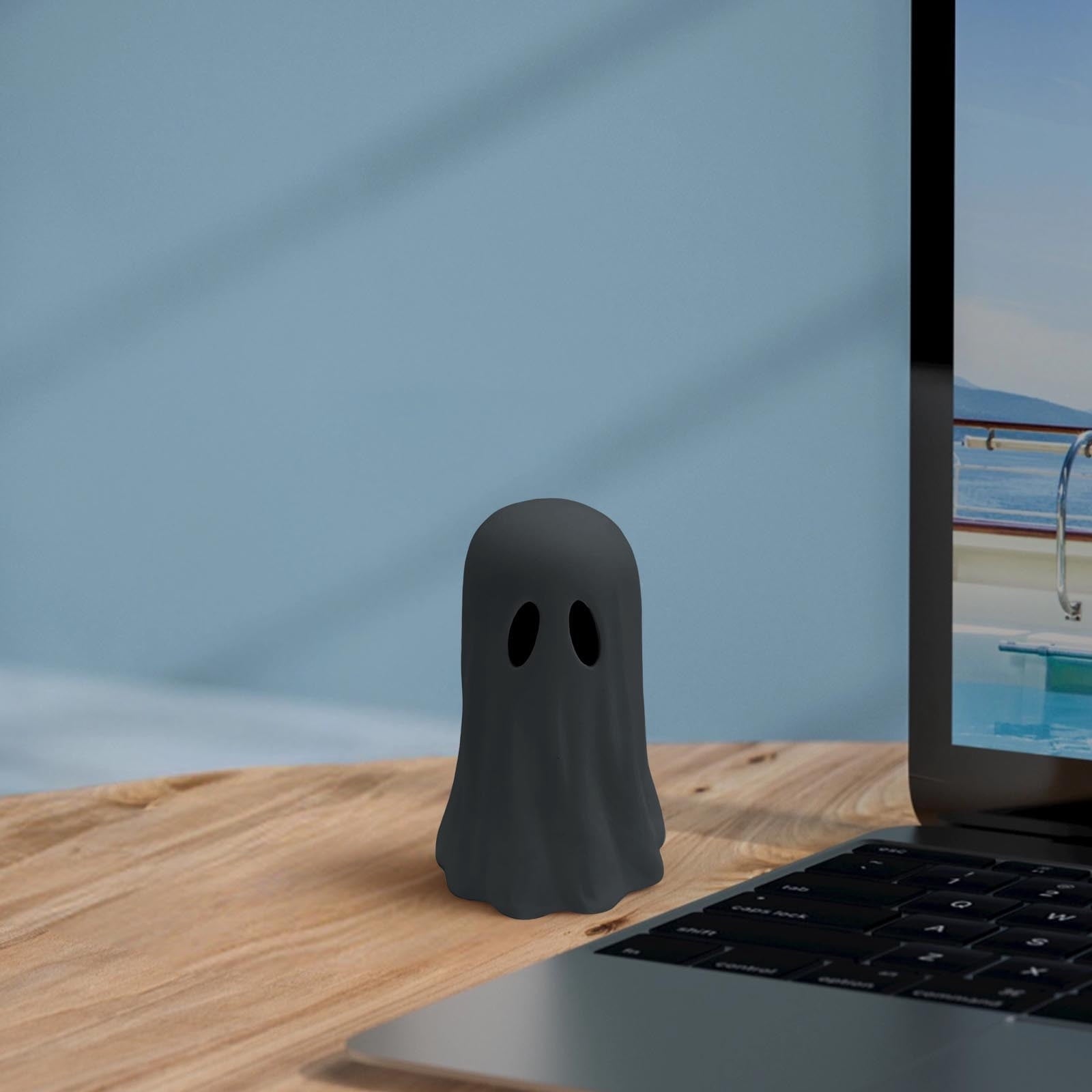 Halloween Ghost Figurine - Spooky Resin Ghost Statue, Cute Halloween Decorations Indoor for Tabletop Home Decor Party Gifts