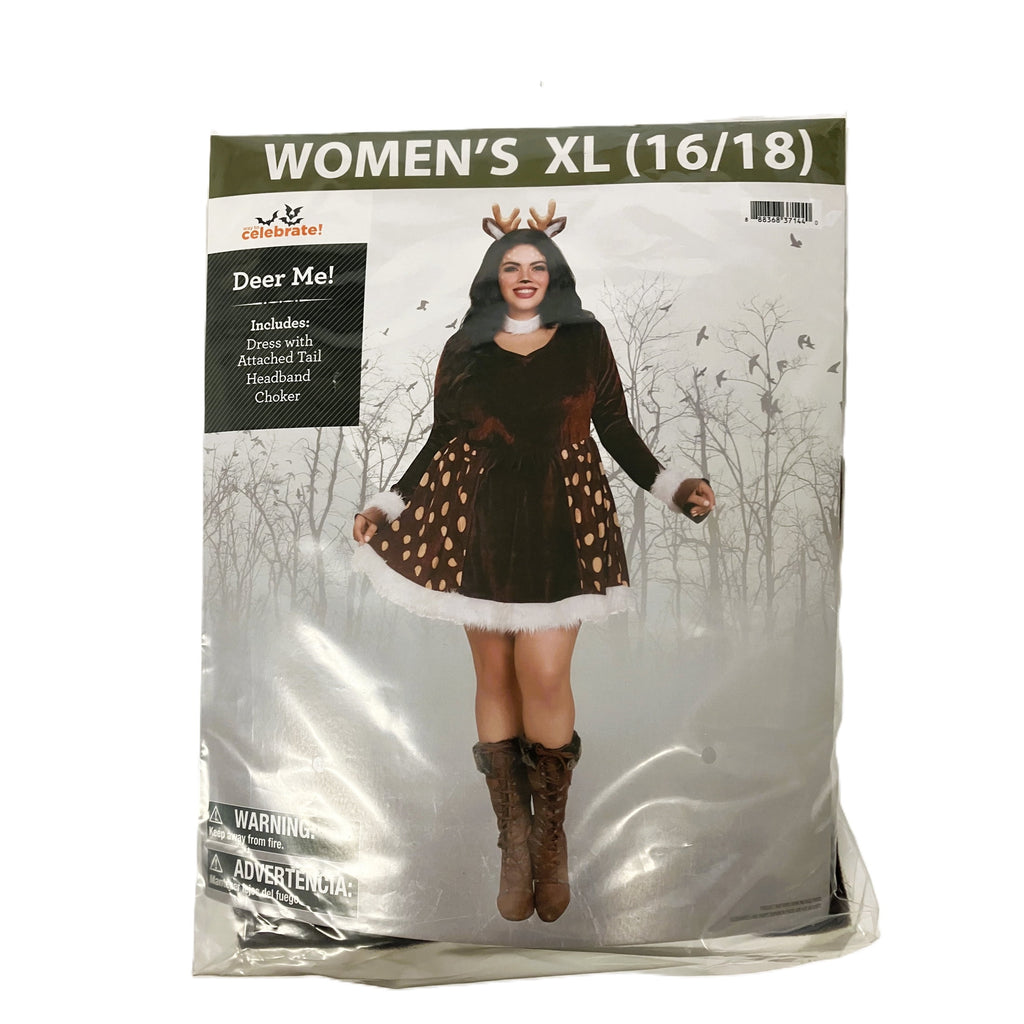 Deer Me! Halloween Costume for Adults, Women's Size 2X (20/22W), by Way to Celebrate