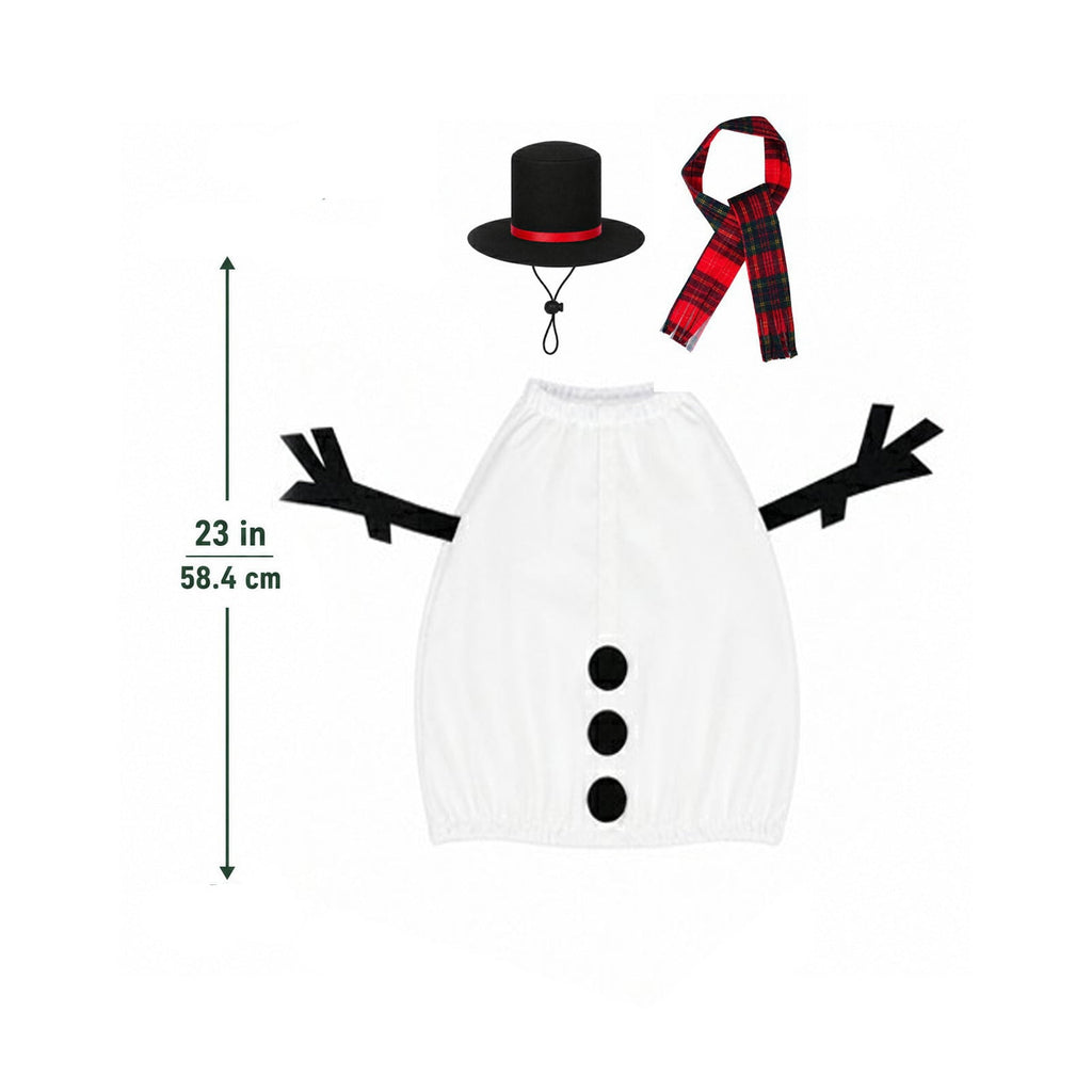 Thanksgiving Harvest Outfit for 23" Porch Goose, Goose Fall Theme Dress in White&Orange with Headwear Fall Harvest Decor for 23" Goose Outdoor Patio Yard Lawn Decoration