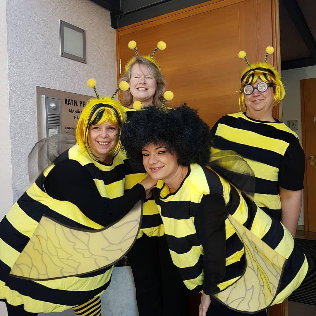 4 PCS Adult Bee Costume Bumble Bee Costume for Women Queen Bee Costume with Headpiece and Stockings