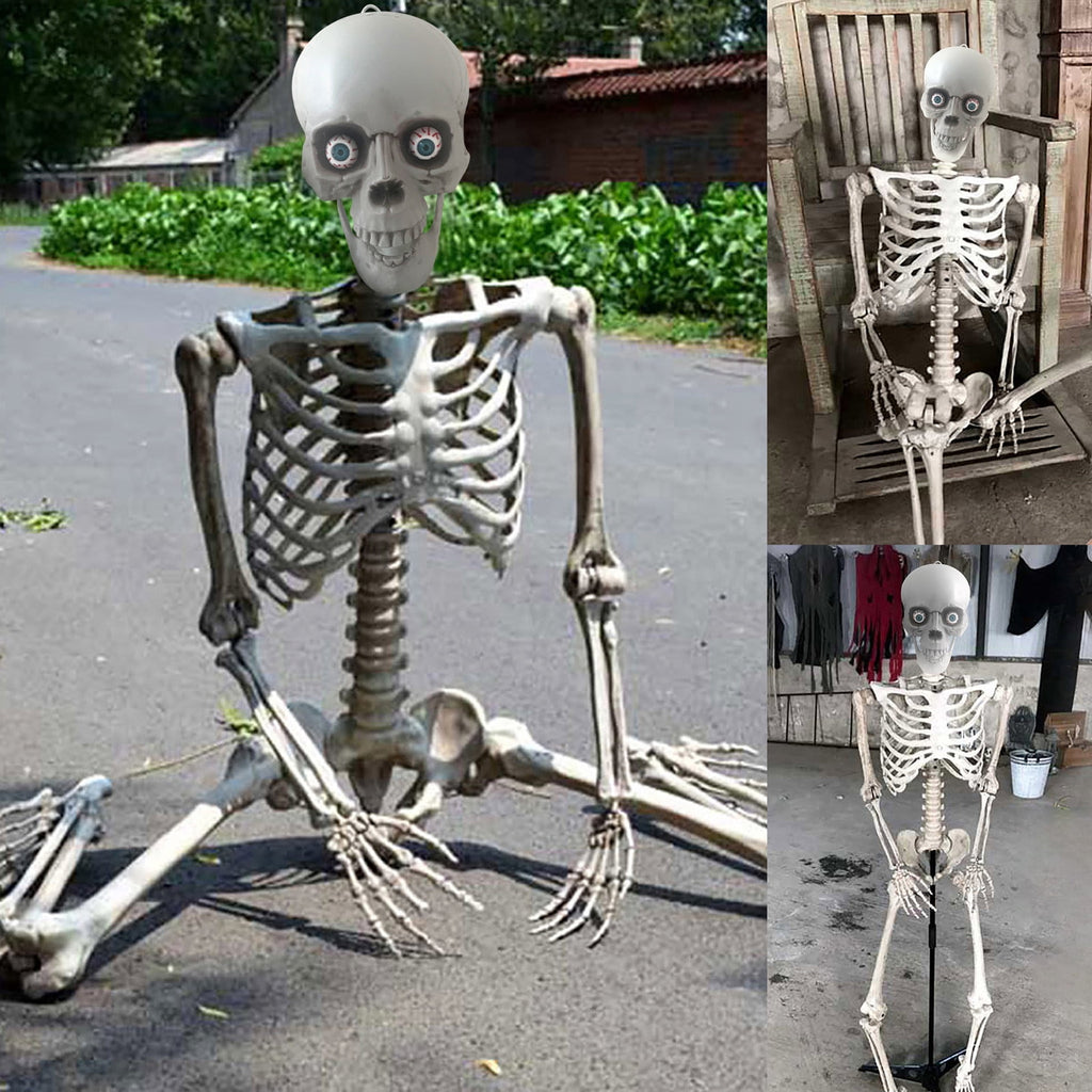 Halloween Skeleton Snake Prop Realistic Scary Serpent Decorative Ornament, Spooky Scene Setup Skeleton Decor Haunted House Party Prop, Home Shop Display Halloween Skeleton Holiday Ornament Gift