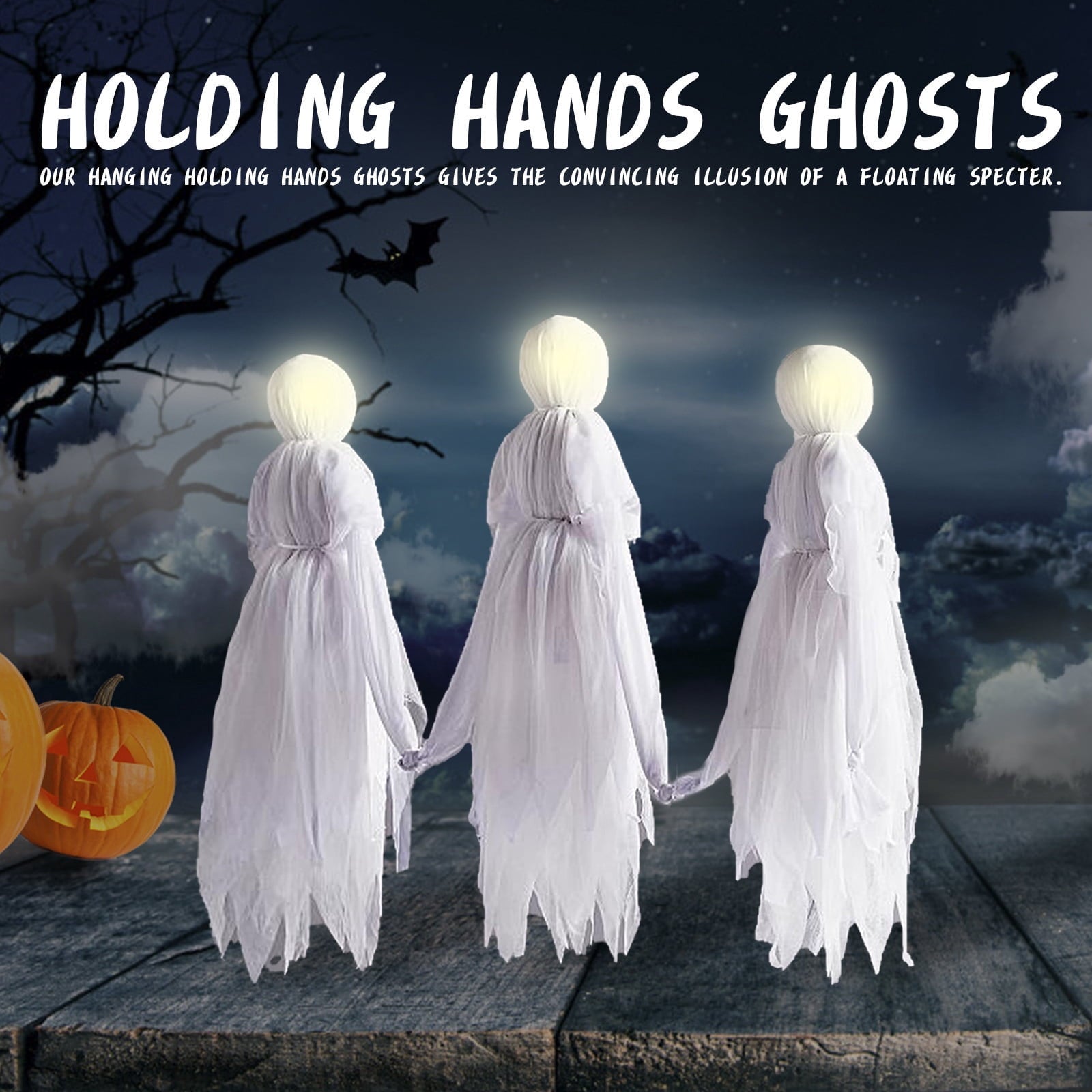 Wovilon Halloween Witch Luminous Props, Sound-Activated Sensor Waterproof Scary Decor for Home Outside Yard Lawn Garden Party, Halloween Decorations Outdoor
