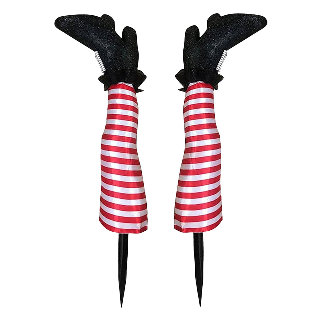 Halloween Decorations Outdoor Witch Legs Yard Stakes, 18.5" Witch Halloween Graveyard Lawn, Yard, Prop and Patio Decorations