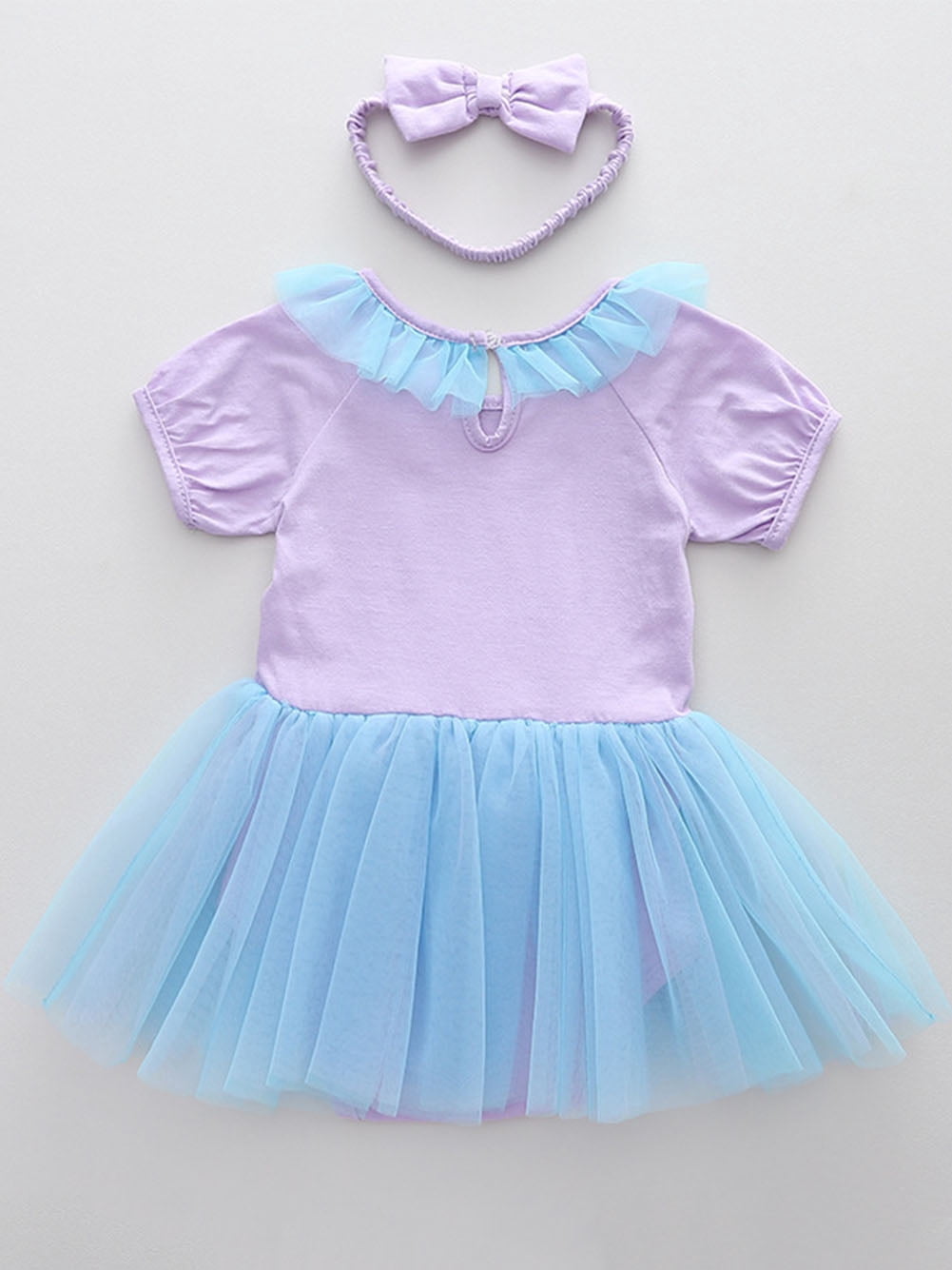 WIBACKER Infant Baby Girls Princess Romper Costume Onesie Fancy Dress Bodysuit with Headband Halloween Birthday Dresses