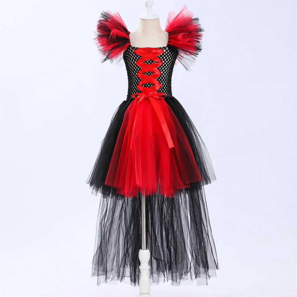 HNMKIU Halloween for Girls Toddler Kids Baby Girls Magnificent Witch Halloween Black Gown Fancy Dress Up Cosplay Party Tutu Dress Dresses E - 18-24 Months