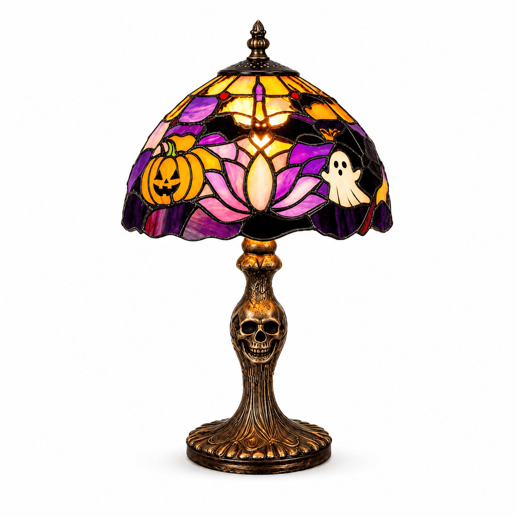 Diceymbol Halloween Decorations and Fall Decor, Halloween Venue Decoration Ghost Props LED Illuminated Ghost Decorations for Tabletop, Mantel, Shelf Indoor Outdoor 9.05 inch
