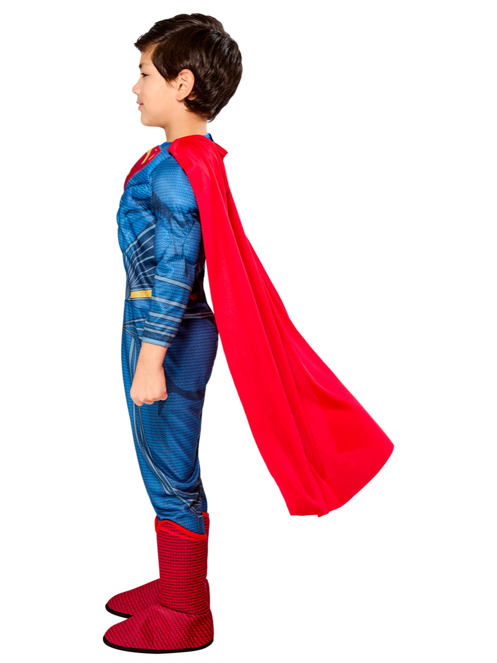 Justice League Superman Muscle Chest Deluxe Costume for Kids by Rubies, Boys Medium
