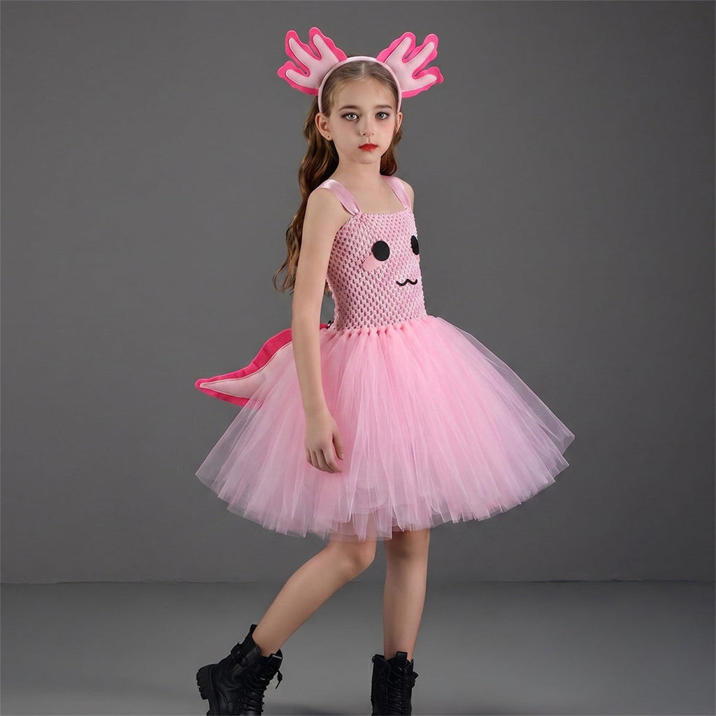 Gunia Girls Halloween Costume Dinosaur Dress Outfits Sparkly Performance Holiday Party Dress Up Play,Size 2-12 Years