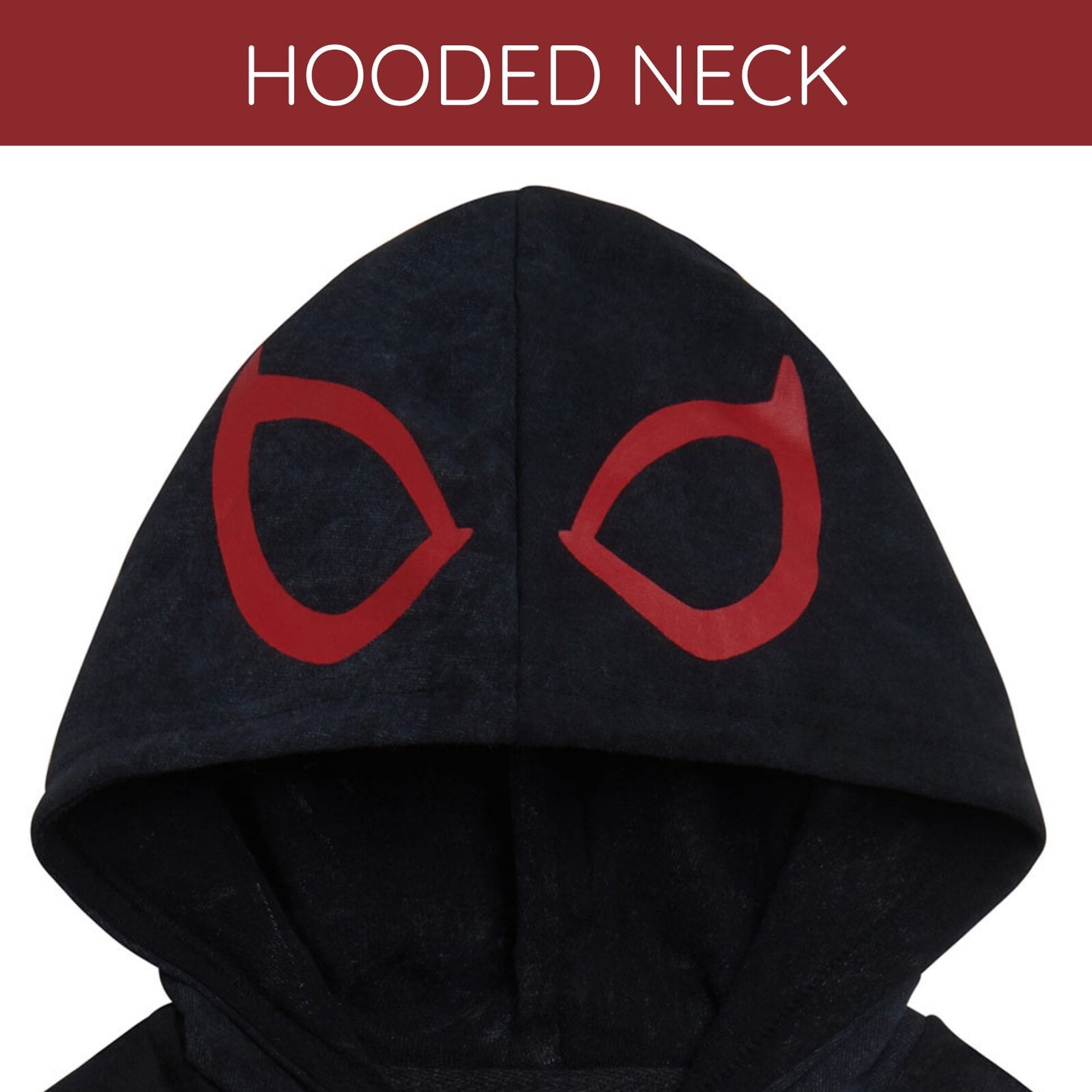 Marvel Spider-Man Little Boys' Cosplay Fleece Zip-Up Hoodie Miles Morales Black