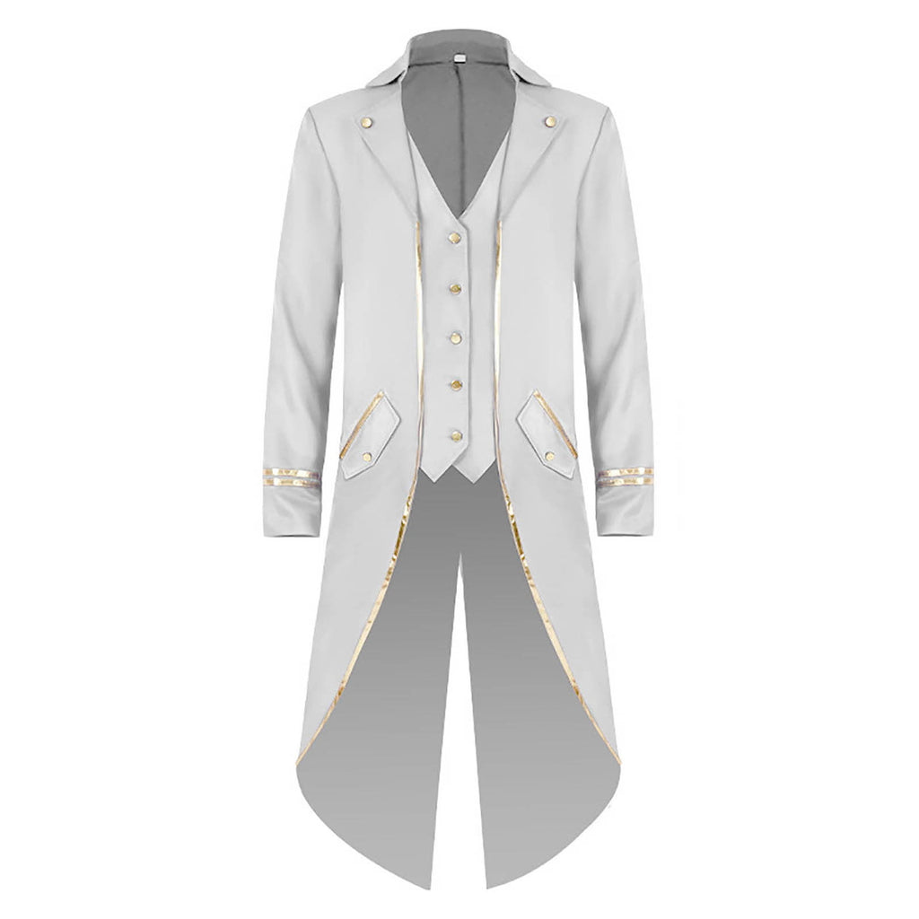 Men Clearance LYXSSBYX Mens Jackets Fall Fashion Halloween Men's Costume Men's Mid Length Retro Tuxedo Costume