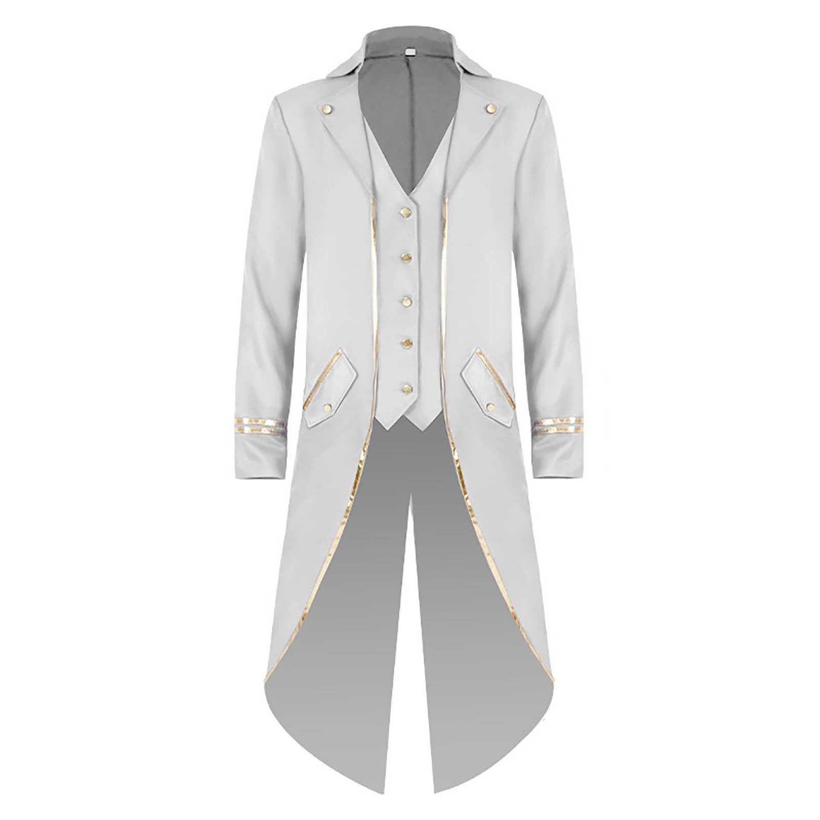 Men Clearance LYXSSBYX Mens Jackets Fall Fashion Halloween Men's Costume Men's Mid Length Retro Tuxedo Costume
