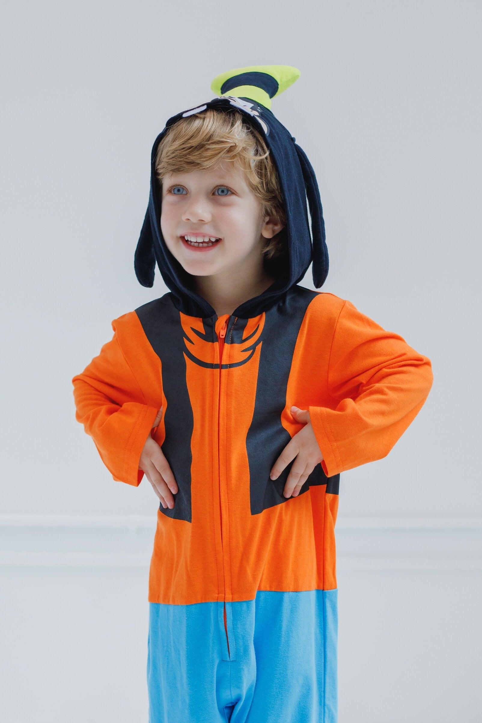 Disney Mickey Mouse Goofy Toddler Boys Zip Up Cosplay Coverall