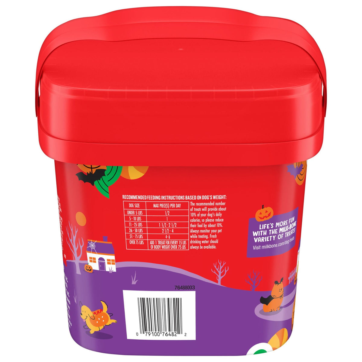 Milk Bone Spooky Biscuits, Halloween Dog Treats, 24 oz Pail