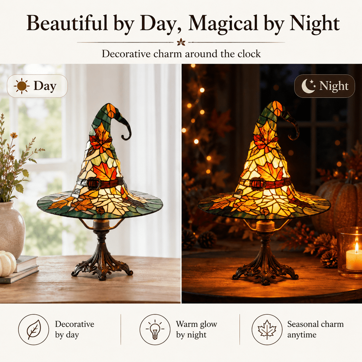 Diceymbol Halloween Decorations and Fall Decor, Halloween Venue Decoration Ghost Props LED Illuminated Ghost Decorations for Tabletop, Mantel, Shelf Indoor Outdoor 9.05 inch