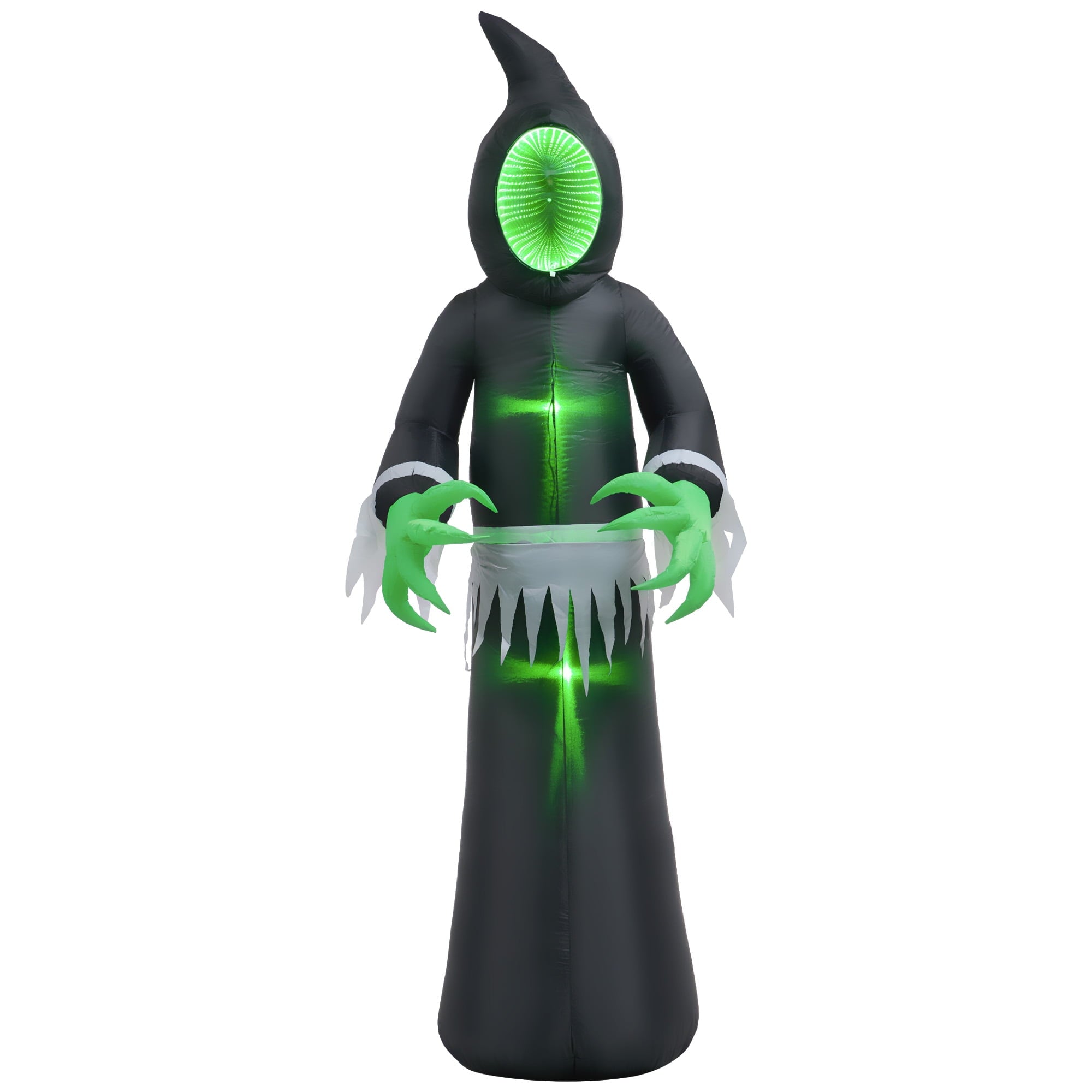 HomCom Vampire Giant Coffin Outdoor LED Waterproof Yard Inflatable, 2.6'