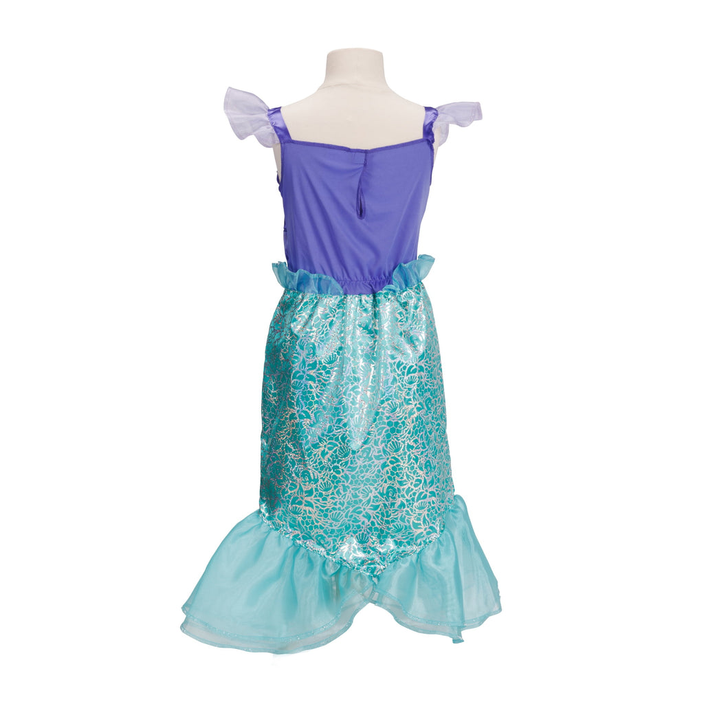 Disney The Little Mermaid Ariel Green Mermaid Play Dress Outfit Female Child Size 4 to 6x