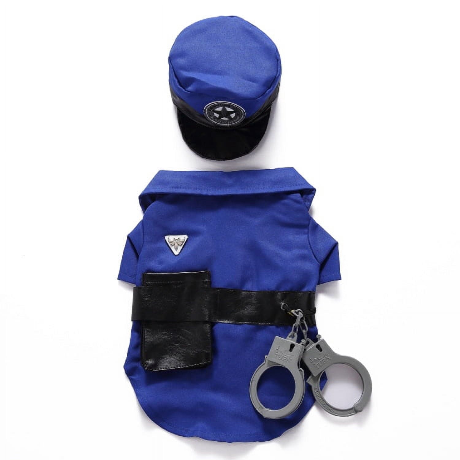 OZMI Halloween Cosplay Clothing Pet Police Costume Wear-resisting Dog Cat Police Uniform for All Kinds of Puppies M