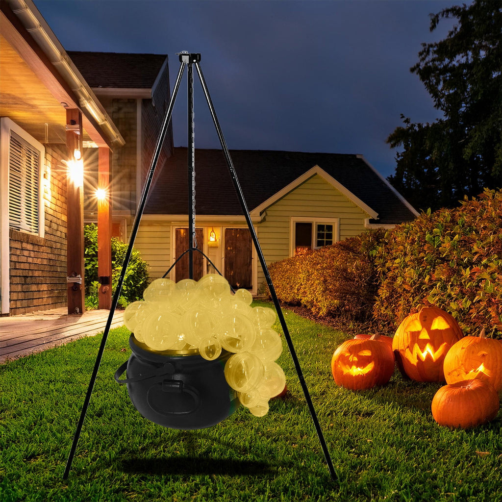 Muecwrye Halloween Decorations Outdoor, Halloween Clearance! Halloween Witches Cauldron with Lights, DIY Bubbling Cauldron Set Decor for Home Porch Outside, Halloween Party Supplies( Without Tripod)