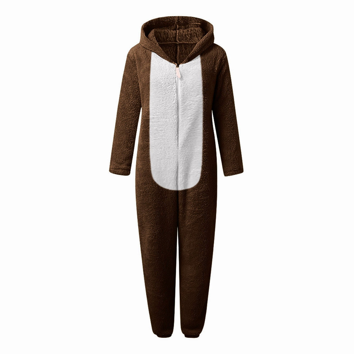 QATAINLAV Sherpa Fleece Jumpsuit for Women Winter Warm Fuzzy Onesie Pajamas Cute Cat Hooded Romper Casual Zip Up Overalls Sleepwear Black XL