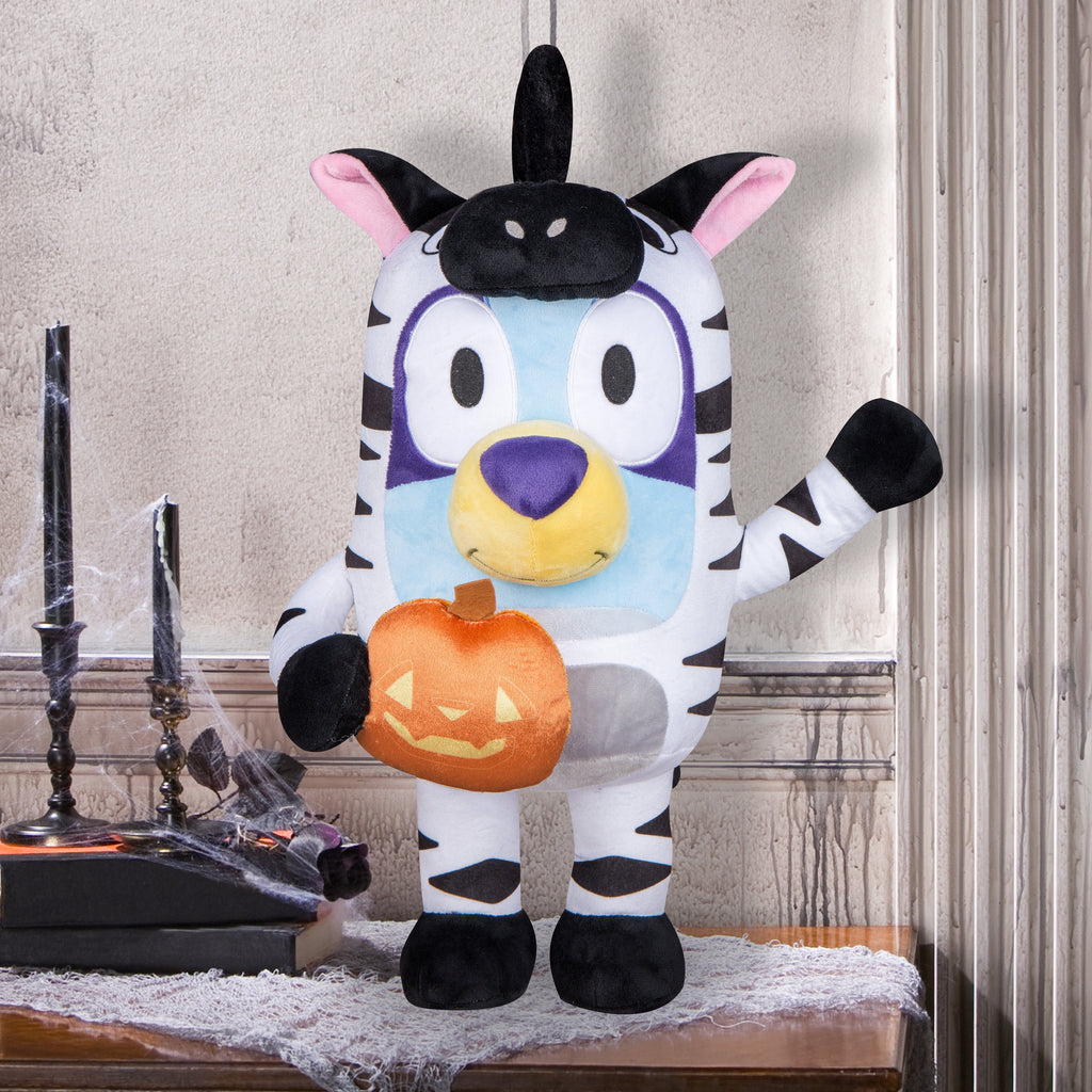 Halloween Porch Greeter Bluey in Zebra Costume 14.17 in x 11.41 in x 19.68 in 1.73 lb – Indoor/Outdoor Halloween Decoration