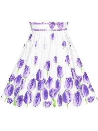Sunny Fashion Girls Dress Sleeveless Rose Floral Butterfly Garden Party Sundress Cotton Blue 9-10 Years
