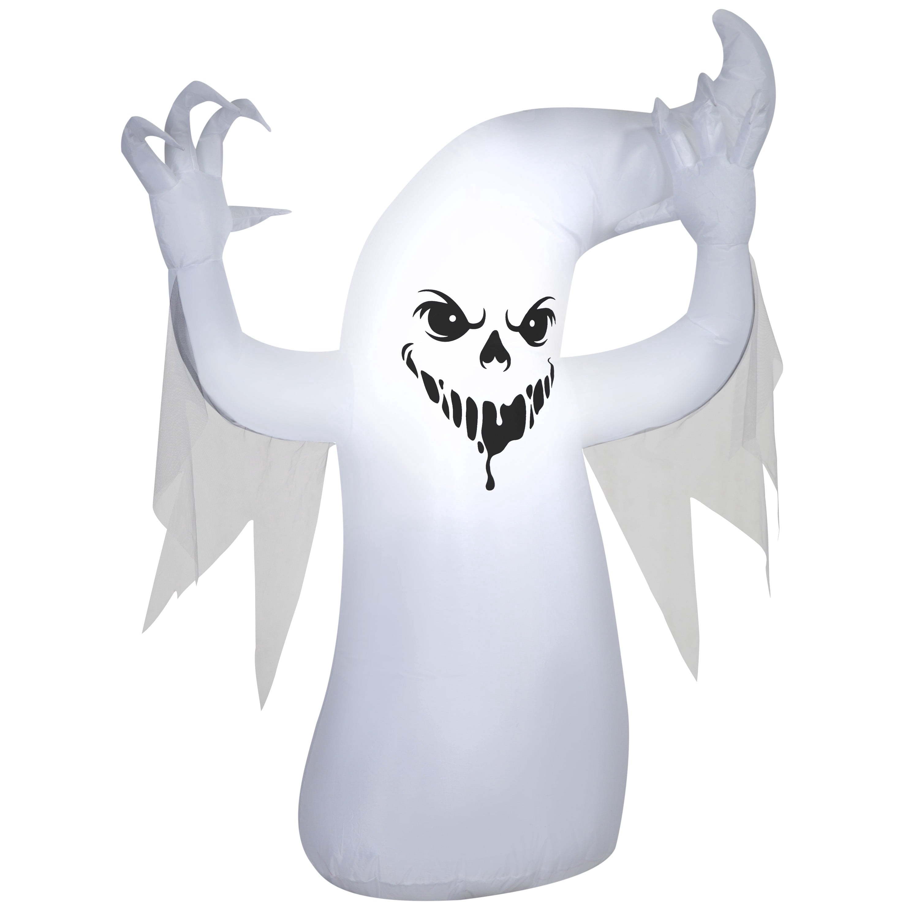 Scary Ghost Airblown Yard Inflatable, Black and White, 4', Halloween by Way To Celebrate