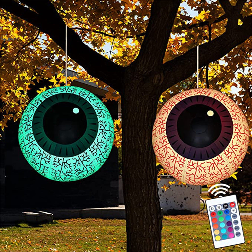 Kdkad Halloween Inflatables Large Set of Eyes Decoration, 23.6 Inch Large LED Glowing Eyes Inflatable Set, Blow Ups Eyes for Yard Horror Parties & Blow-Up Displays
