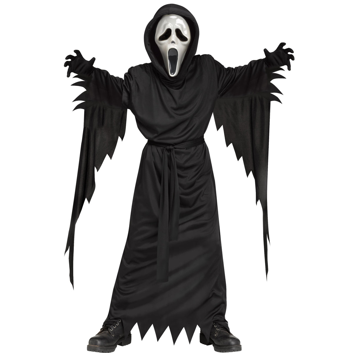 Bleeding Ghost Face 5pc, Halloween Costume for Children, Boys Size M (8), by Fun World
