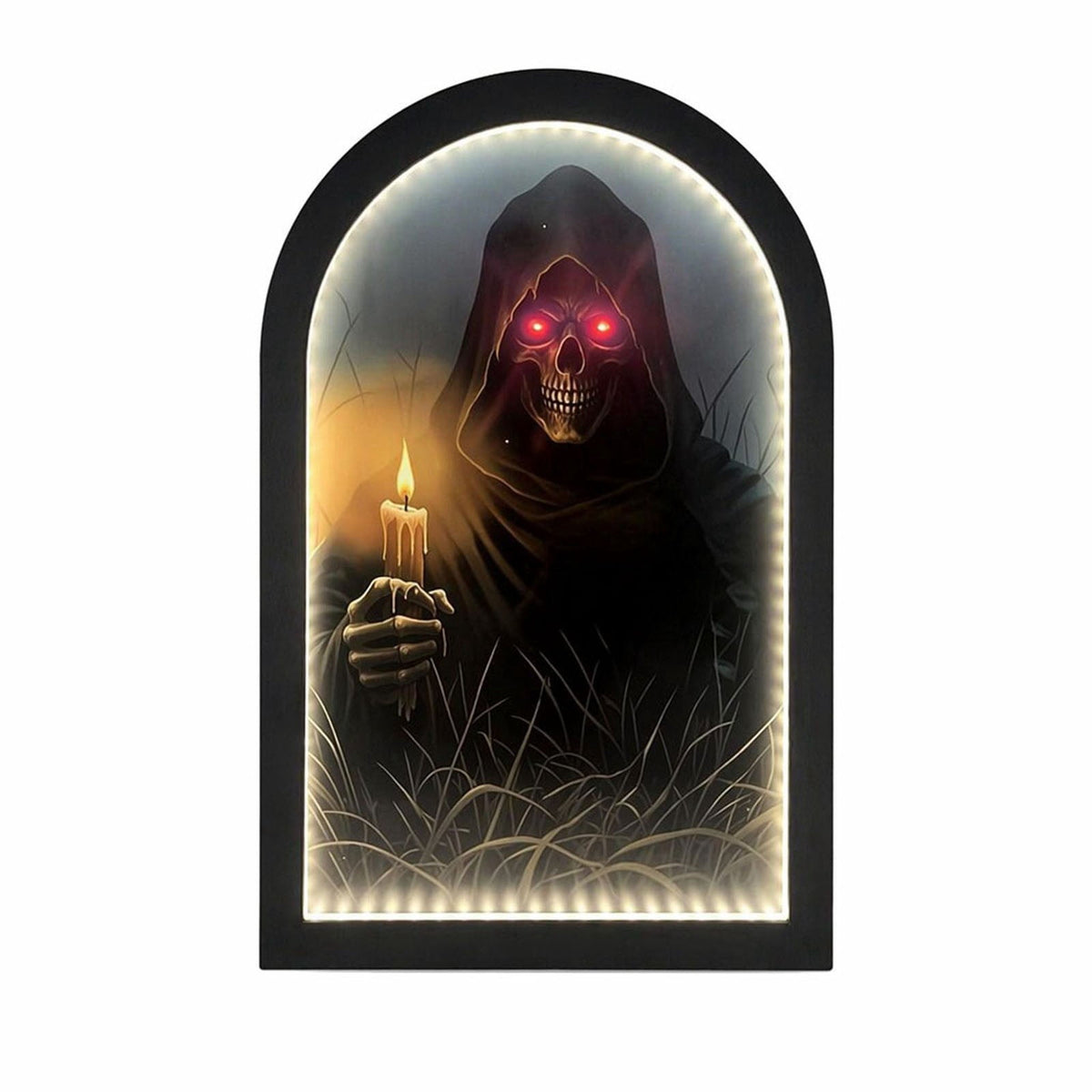 Clearance Martha Ghost Mirror! Halloween Decorations Indoor Gifts, LED Ghost Mirror Hologram,Spooky Gothic Decor,Haunted Mirror Halloween Decorations,Vintage Wall Decor for Living Room Fireplace