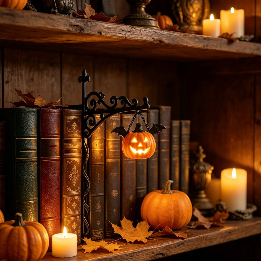 Diceymbol Halloween Decorations and Fall Decor, Halloween Venue Decoration Ghost Props LED Illuminated Ghost Decorations for Tabletop, Mantel, Shelf Indoor Outdoor 9.05 inch