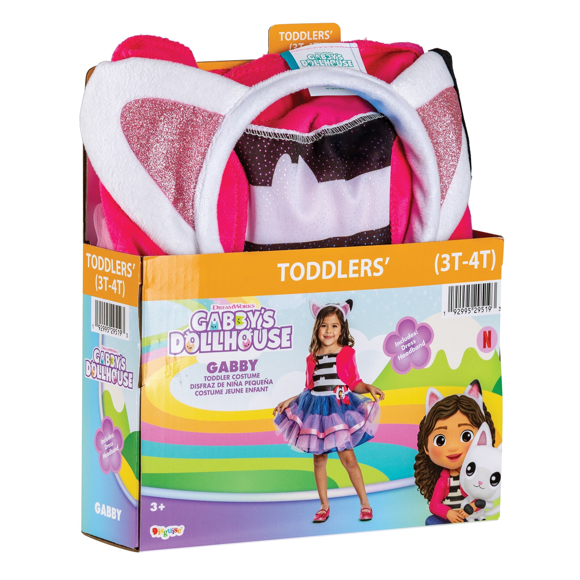 NBC Universal Gabby's Dollhouse Gabby Halloween Costume for Children, Girls Size S (6/6X), by Disguise
