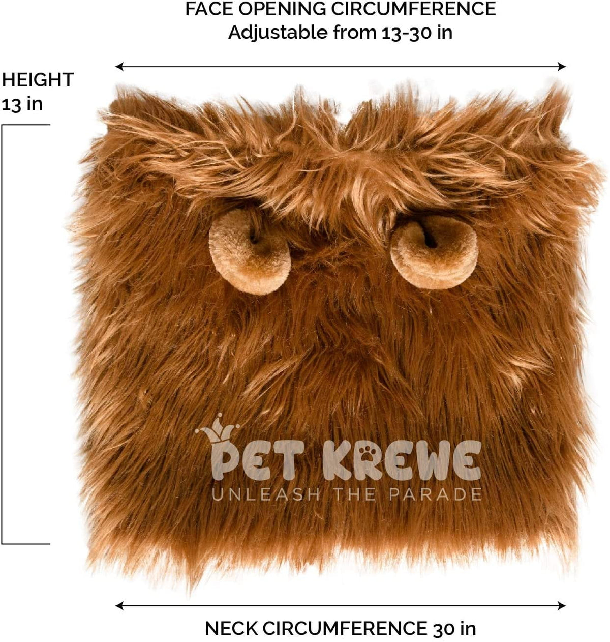 Pet Krewe Dog Lion Mane Halloween Costume Lion Mane for Large and Small Dogs – Ideal for Halloween, Dog Birthday, Dog Cosplay, Dog Outfits, Pet Clothes