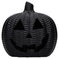 Light-Up Woven Jack-o'-Lantern Decoration, Black, 8.6", Halloween by Way To Celebrate