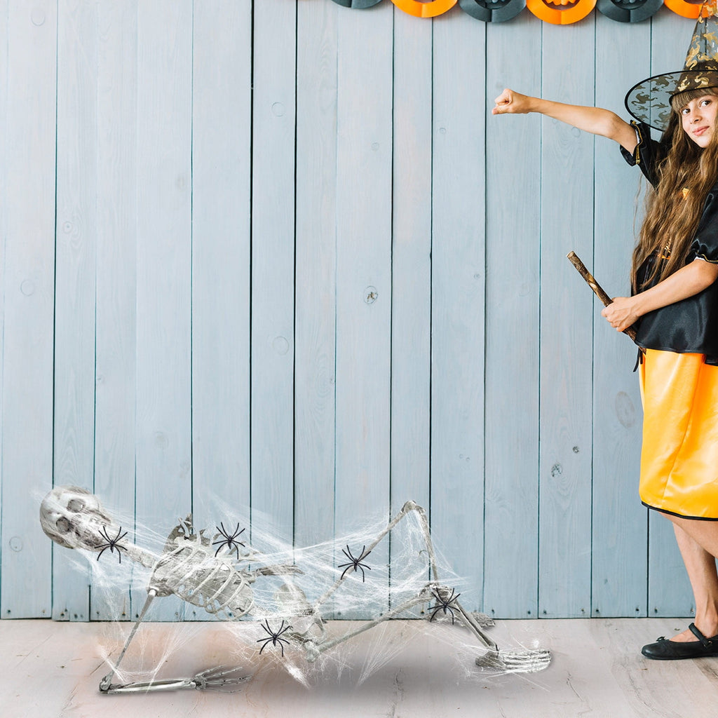 Halloween Skeleton Snake Prop Realistic Scary Serpent Decorative Ornament, Spooky Scene Setup Skeleton Decor Haunted House Party Prop, Home Shop Display Halloween Skeleton Holiday Ornament Gift