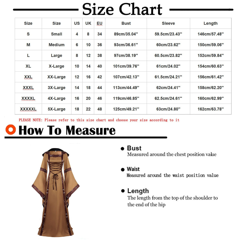 LYXSSBYX Womens Long Sleeve Dresses Clearance Renaissance Dress Medieval Costume Women Festival Costumes Midevil Gothic Gown