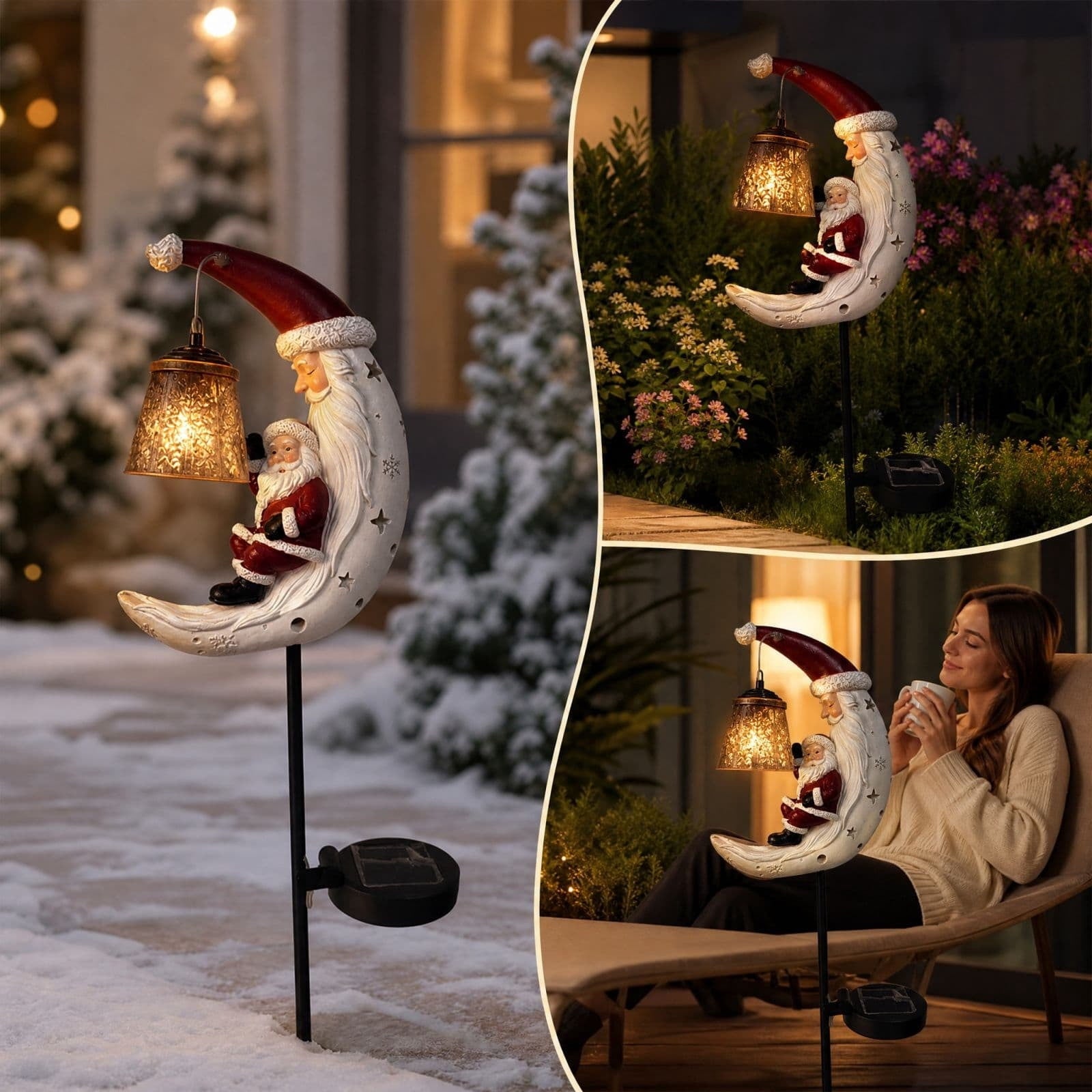Halloween Witch Cauldron Garden Stake Lights, 2.7Ft LED Color Waterfall-Style Light Flow Flying Witch Garden Stake, Waterproof Weather Resistant Projector Lights for Outdoor Yard, Lawn, Pathway