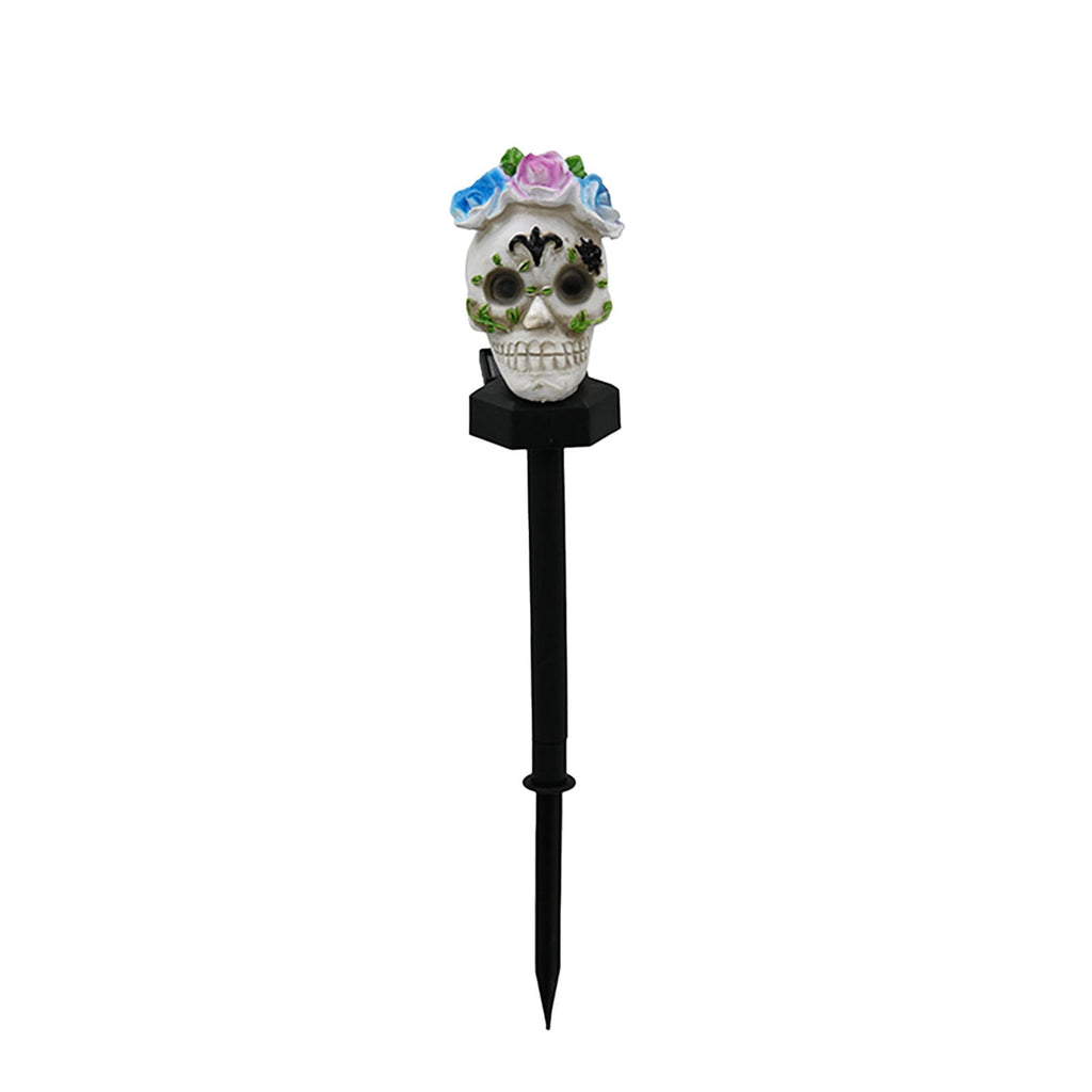 CRAGRSI Solar Halloween Skeleton Stake Lights Outdoor Skull Yard Lights Halloween Skeleton Garden Decor Black Solar Powered Waterproof for Yard, Lawn, Patio, Walkway, Garden, Halloween Outdoor Decor