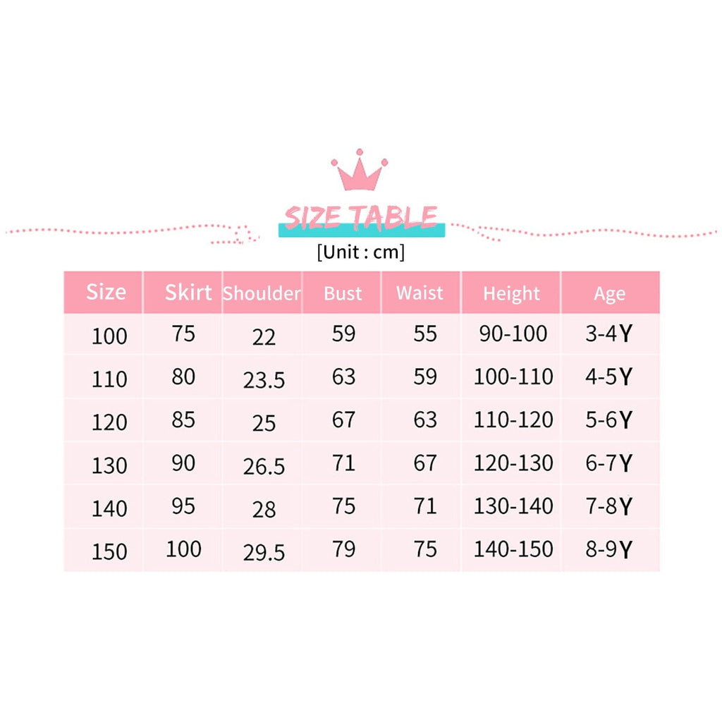 HAWEE Girls' Snow Princess Deluxe Costume Fancy Dress up with Accessories for Girls Halloween Christmas Party