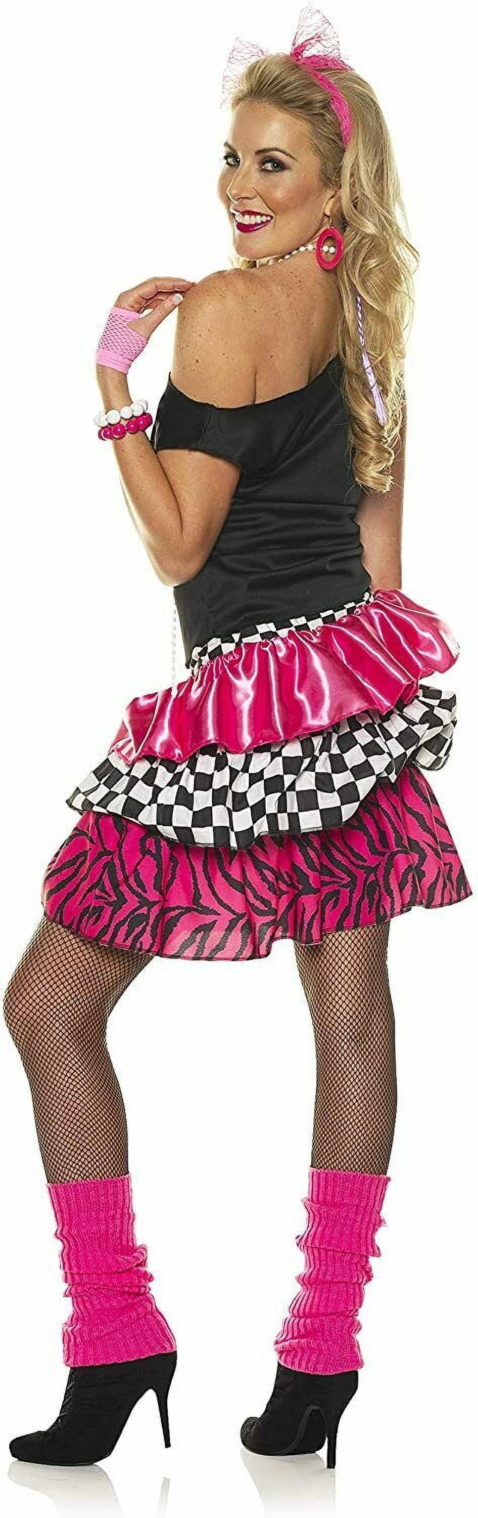 I Love The 80s Womens off the Shoulder Rocker Costume Party Shirt Large (T-Shirt Only)