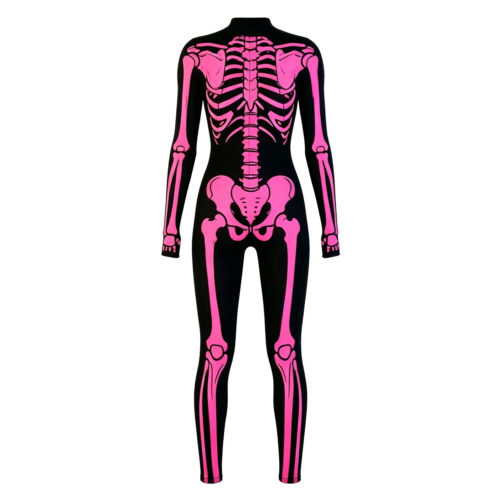 FASHOFT Men's Bone Graphic Halloween Costumes Cosplay Outfit Skeleton Design Theme Party Stage Performance Dress Up Halloween Costume L