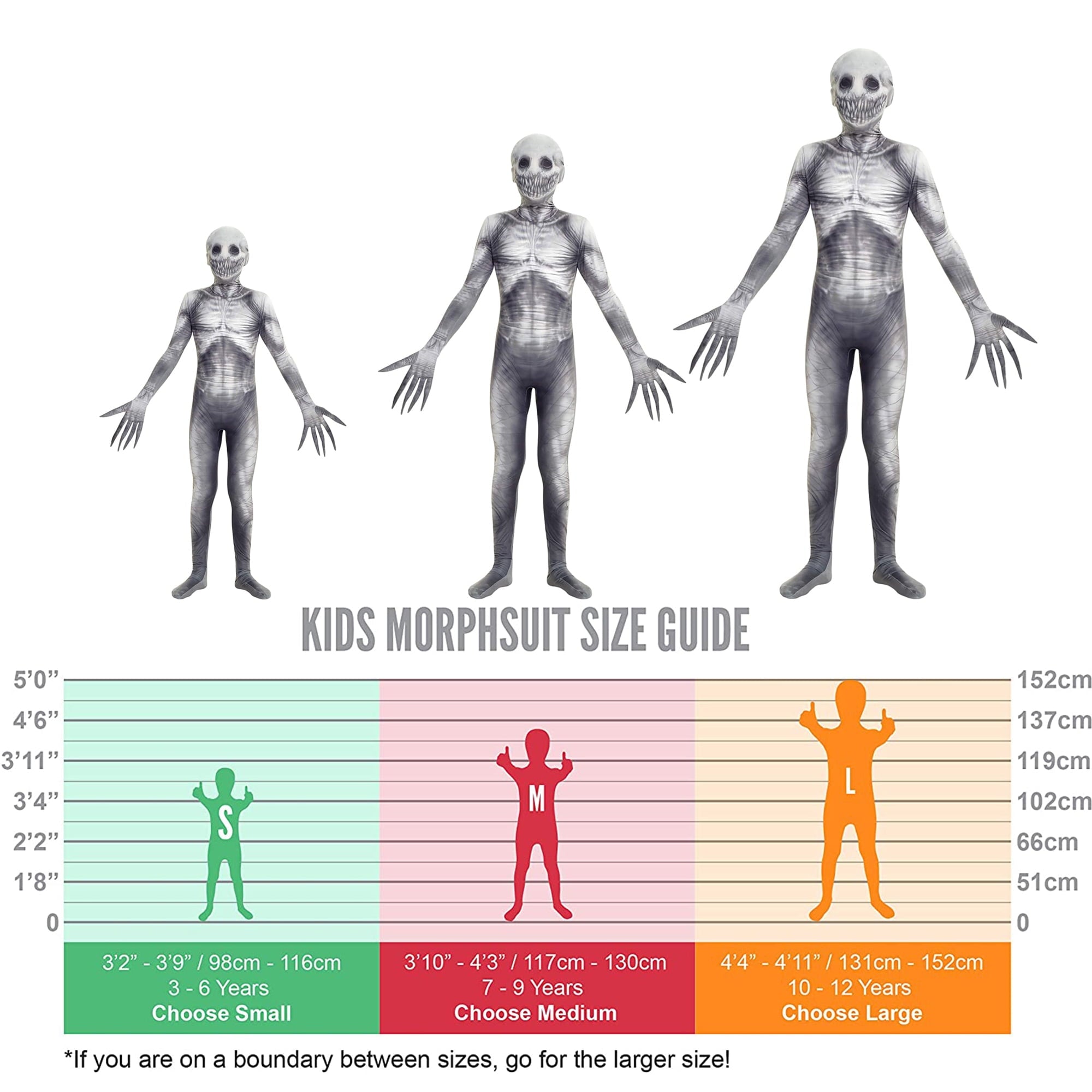 Morphsuits Kids the Rake Morphsuit Boys Girls Creepepasta Halloween Costume Halloween Gray M